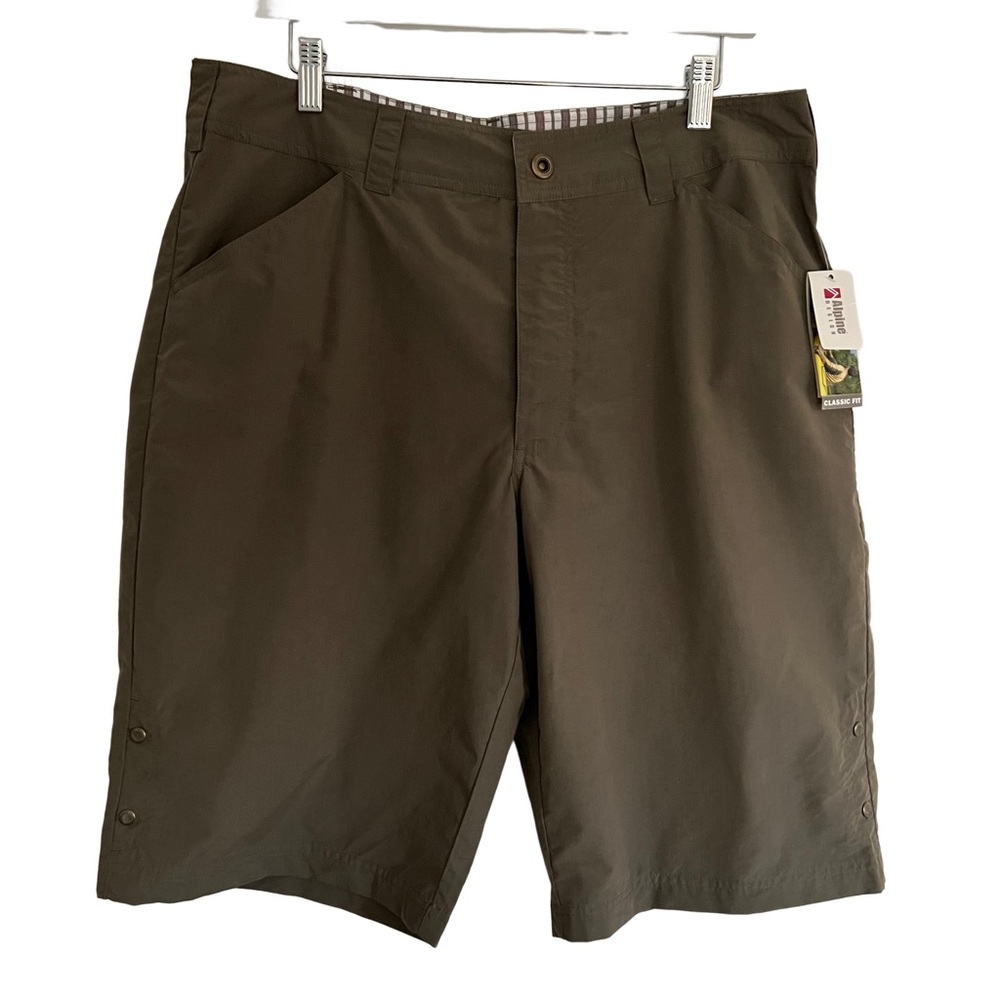 NEW Alpine Design Grey Green Classic Fit Men’s Shorts - Size 34